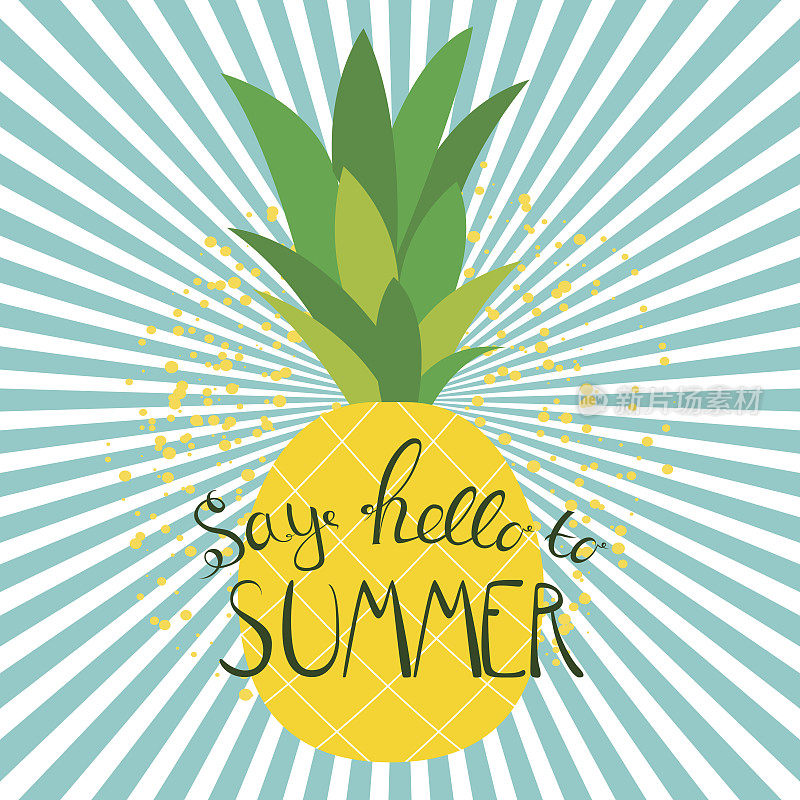 Hello to Summer Natural Background Vector插图